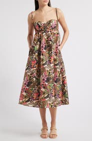 Hutch Twist Strap Sleeveless Midi Dress