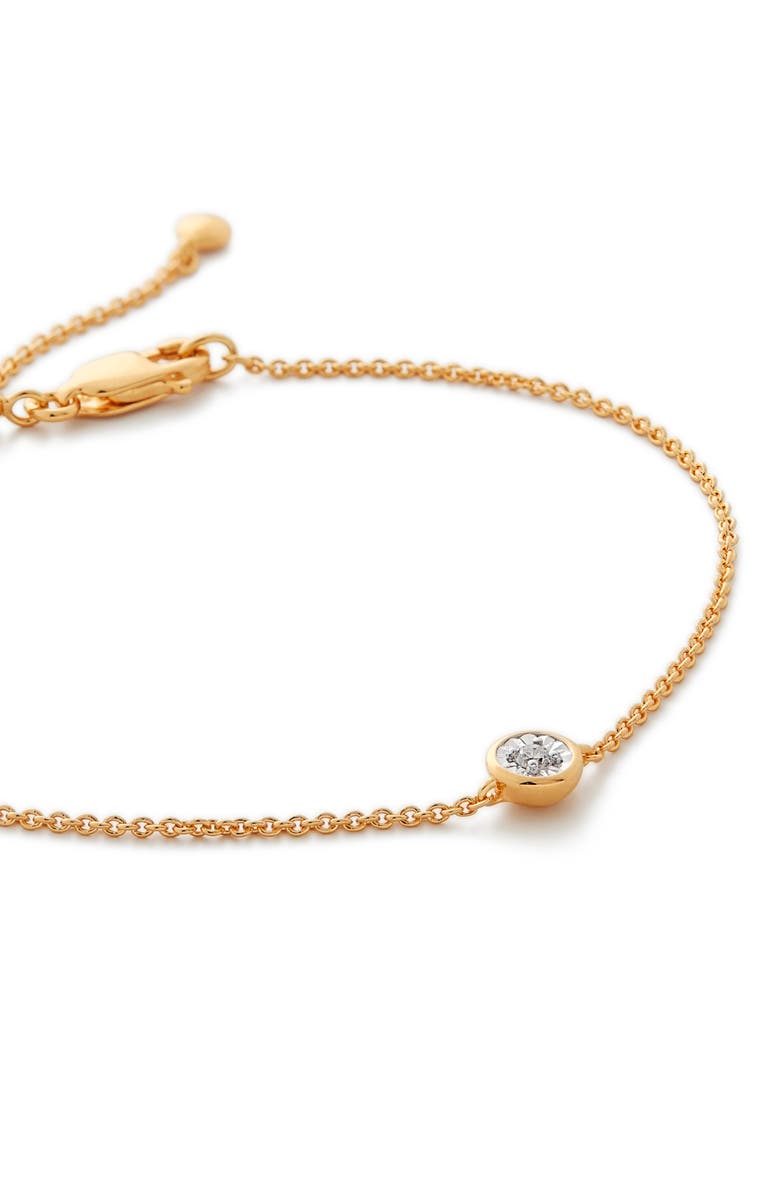 Monica Vinader Essential Diamond Bracelet, Alternate, color, Gold
