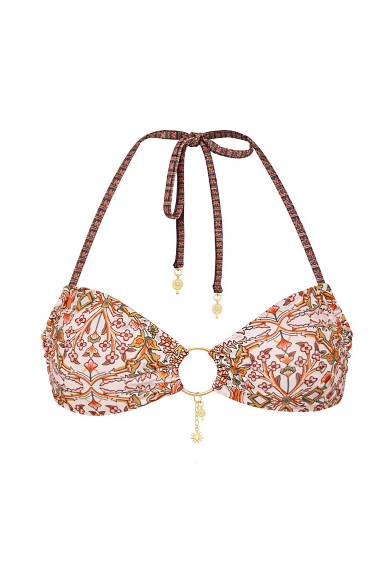 Sofia Bikini Top, Main, color, Brown Mosaic