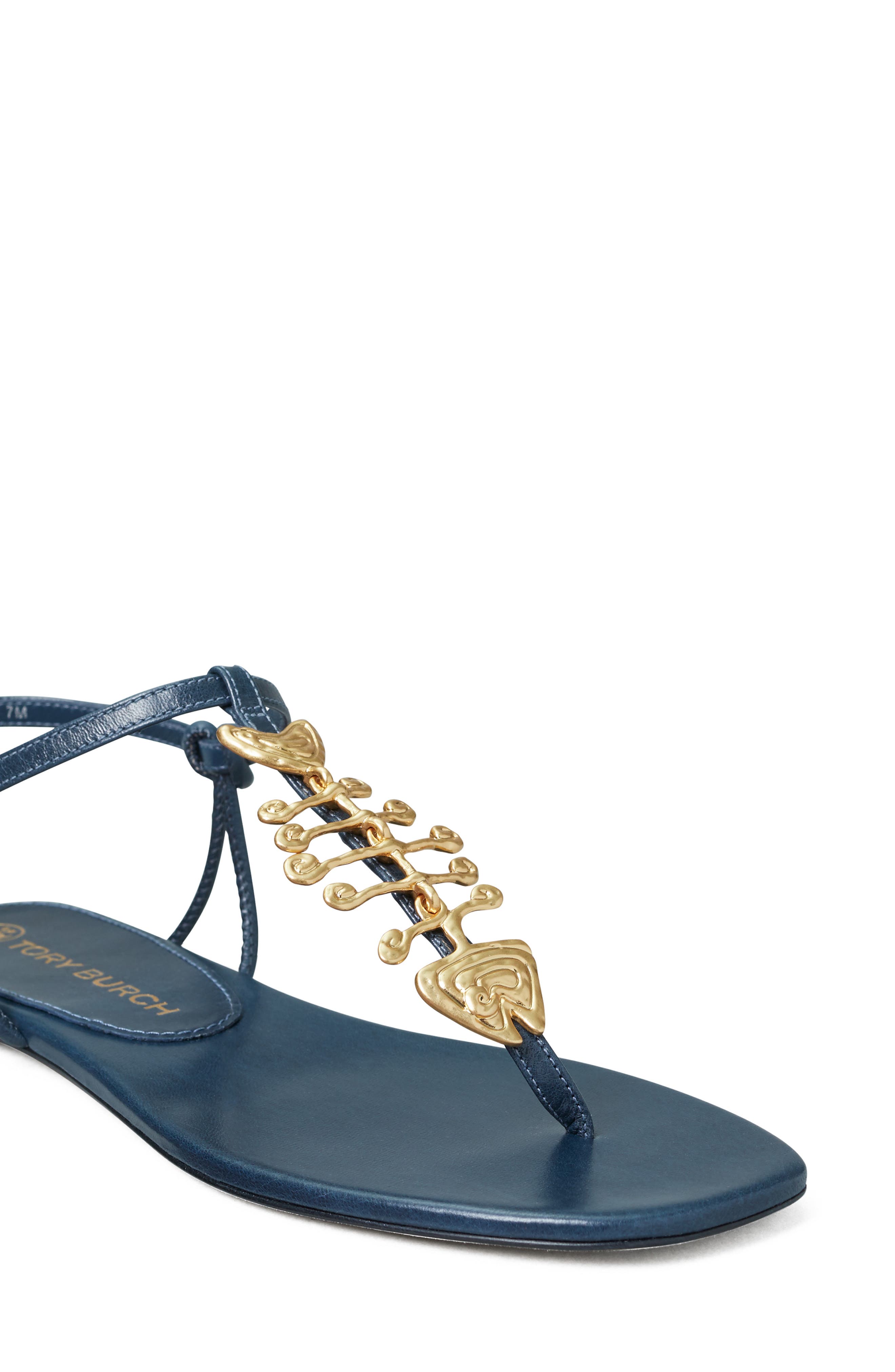 Capri Fish Thong Sandal, Alternate, color, PERFECT NAVY