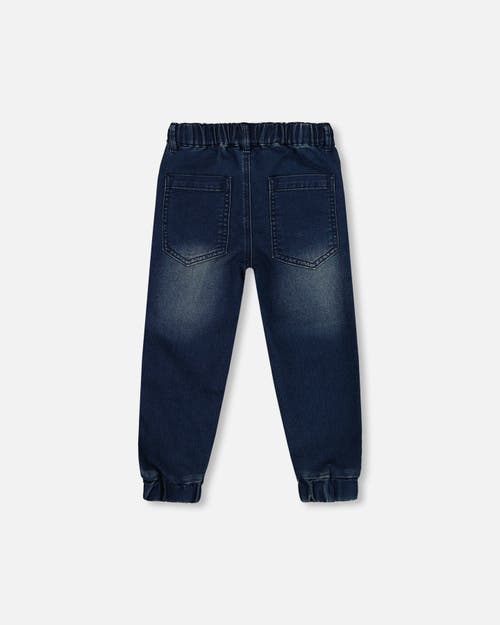 Deux Par Deux French Terry Jogger Pants In Blue