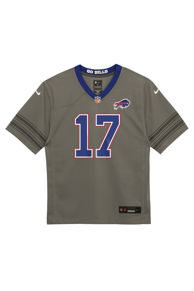 Toddler Nike Josh Allen Gray Buffalo Bills Nickel City Game Jersey, Alternate, color, Gray