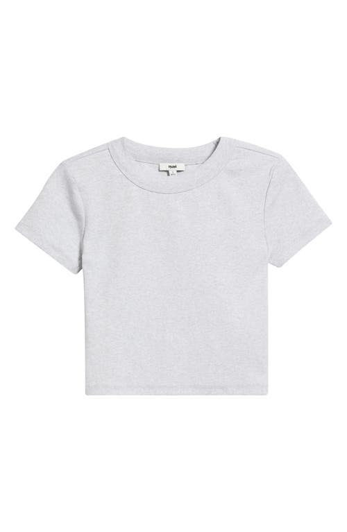 Mavi Jeans Crop Stretch Cotton T-shirt In Gray