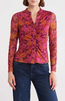 DR2 by Daniel Rainn Ruched Button-Up Shirt