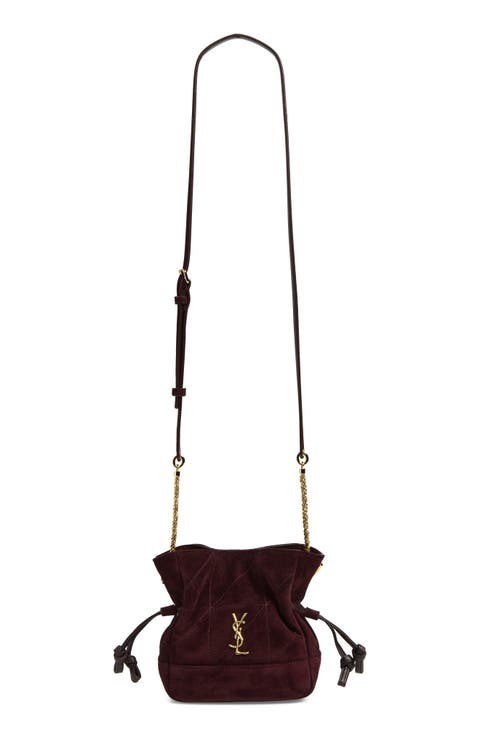 Mini Jamie Carré Rive Gauche Suede Shoulder Pouch