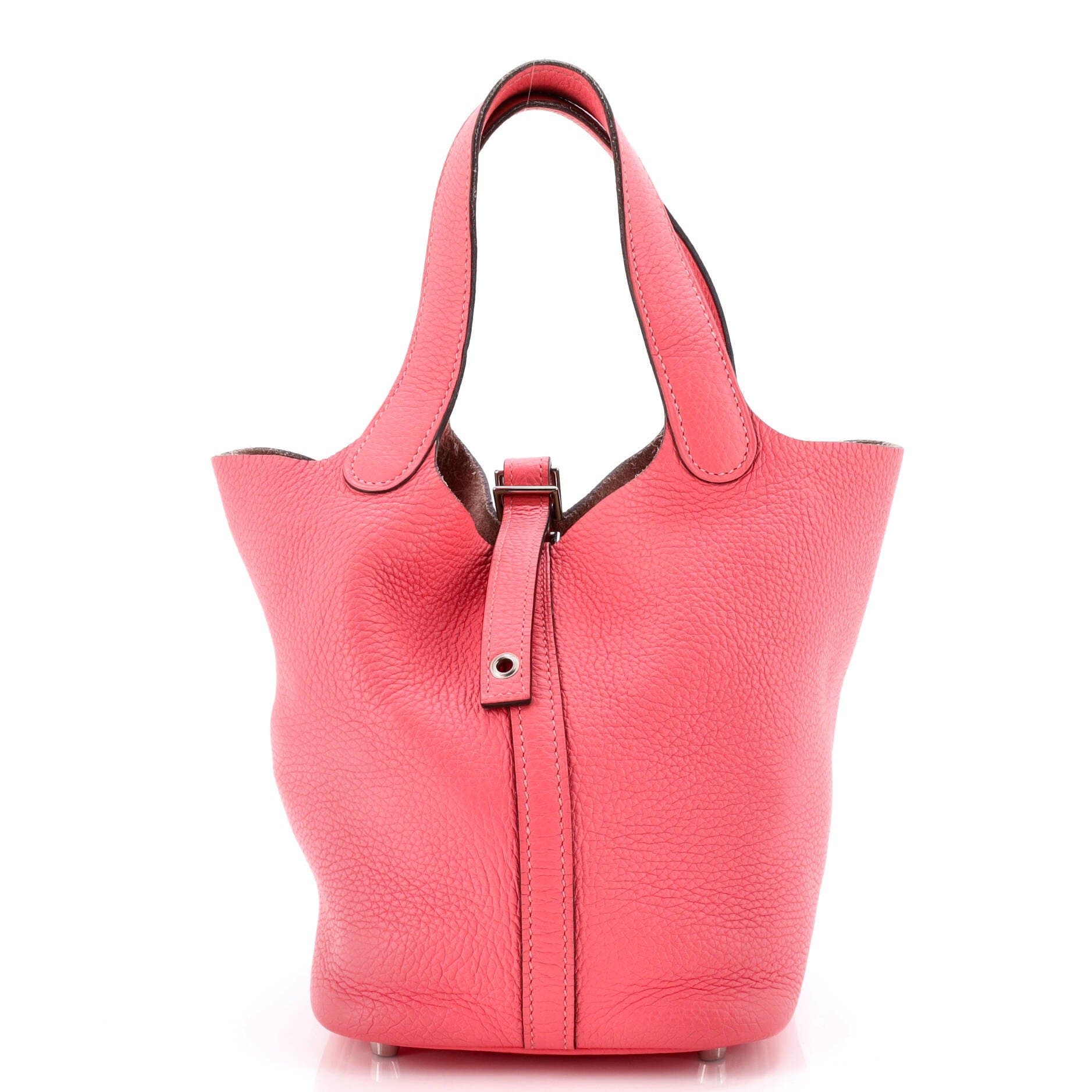 Pre-Owned Hermes Picotin Lock Bag Clemence PM, Main, color, Rose Azalee
