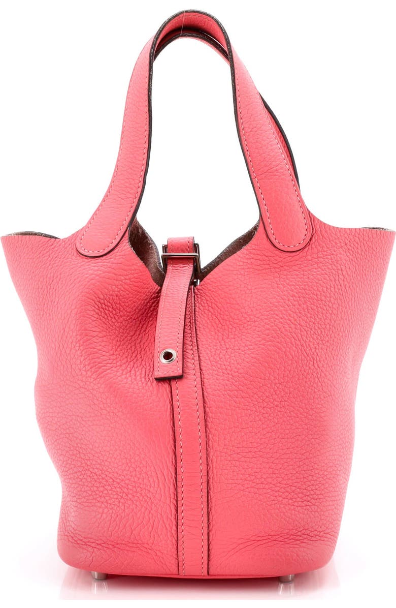 Pre-Owned Hermes Picotin Lock Bag Clemence PM, Main, color, Rose Azalee