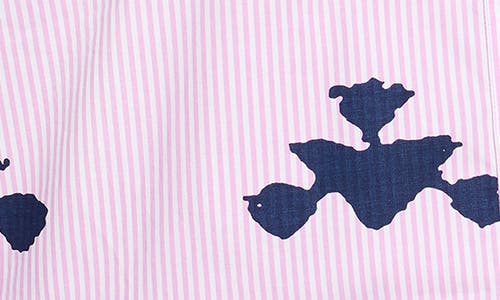 NIC + ZOE NIC+ZOE STAMPED STRIPE STRETCH COTTON BUTTON-UP SHIRT