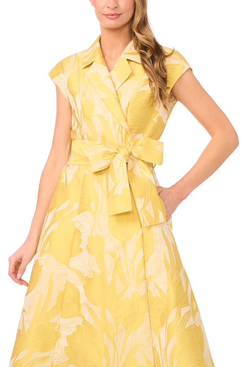 Jordana Floral Print Maxi Shirtdress, Alternate, color, CORN CONFECTION