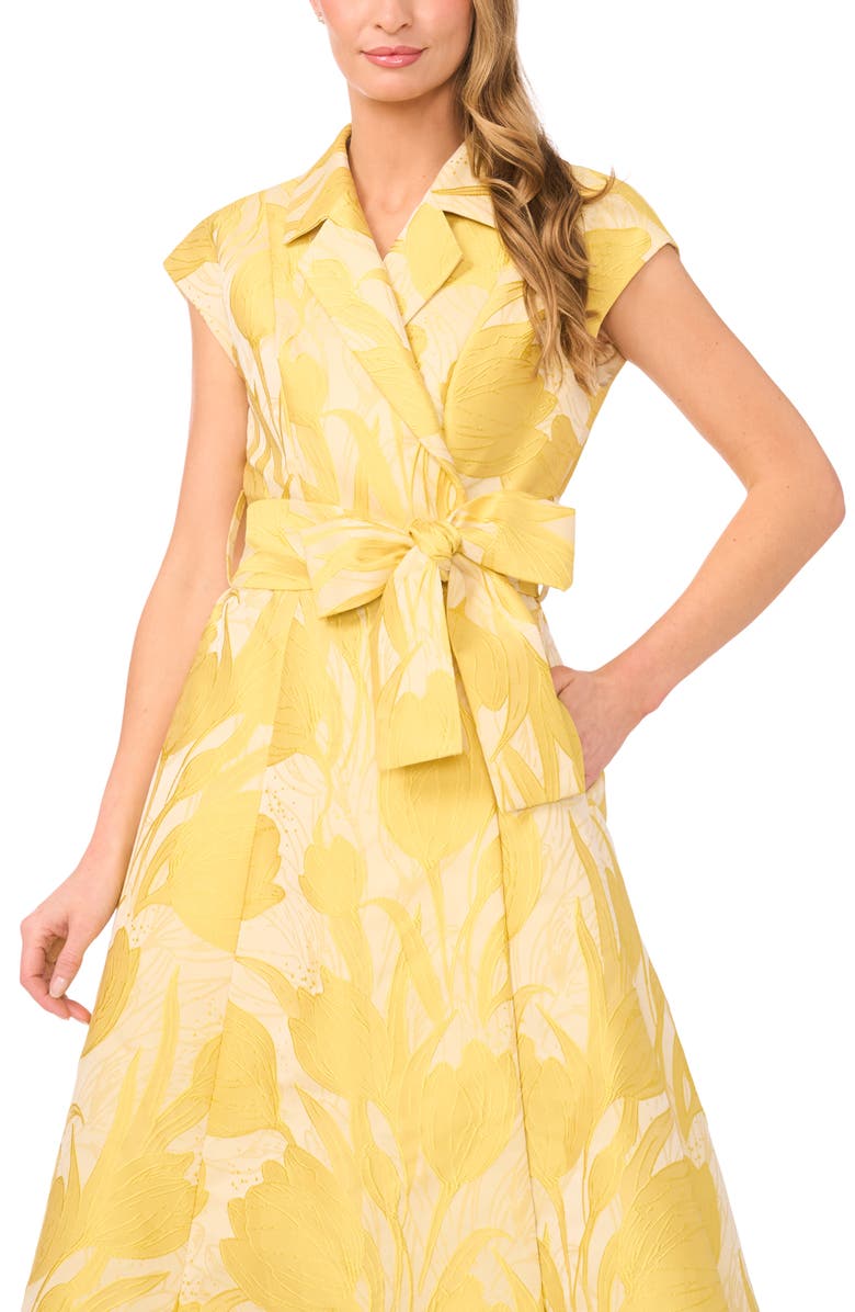 Ted Baker Jordana Floral Print Maxi Shirtdress, Alternate, color, Corn Confection