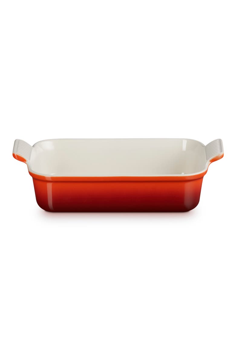 Heritage 2.5-Quart Rectangular Stoneware Dish, Main, color, CERISE