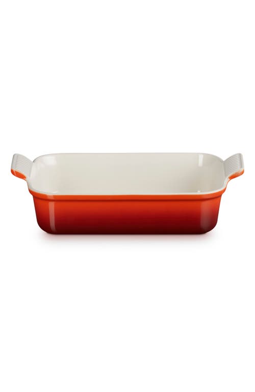 Le Creuset Heritage 2.5-quart Rectangular Stoneware Dish In Cerise