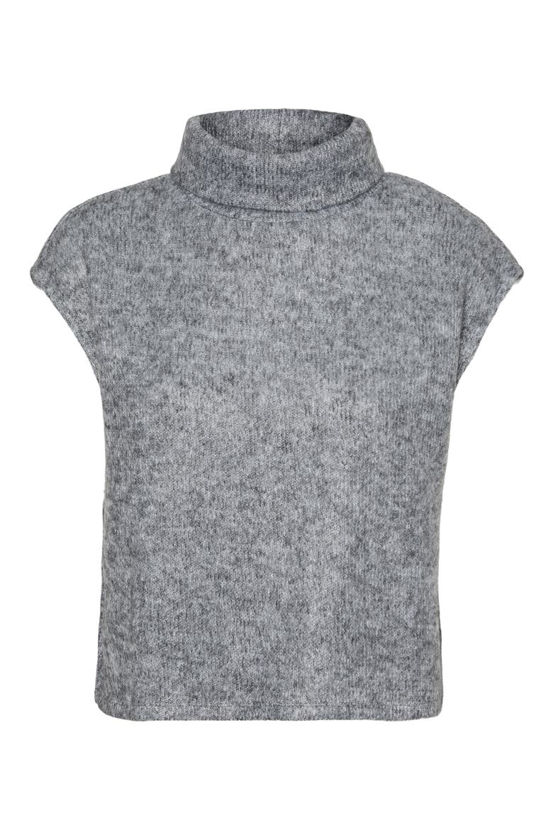 Blis Cap Sleeve Turtleneck Sweater, Alternate, color, LIGHT GREY MELANGE