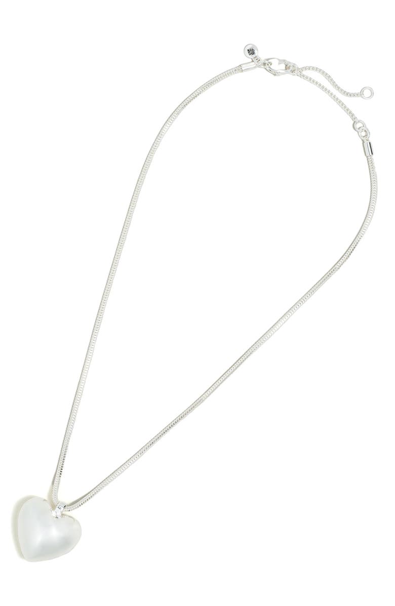 Madewell Puffy Heart Pendant Necklace, Alternate, color, 