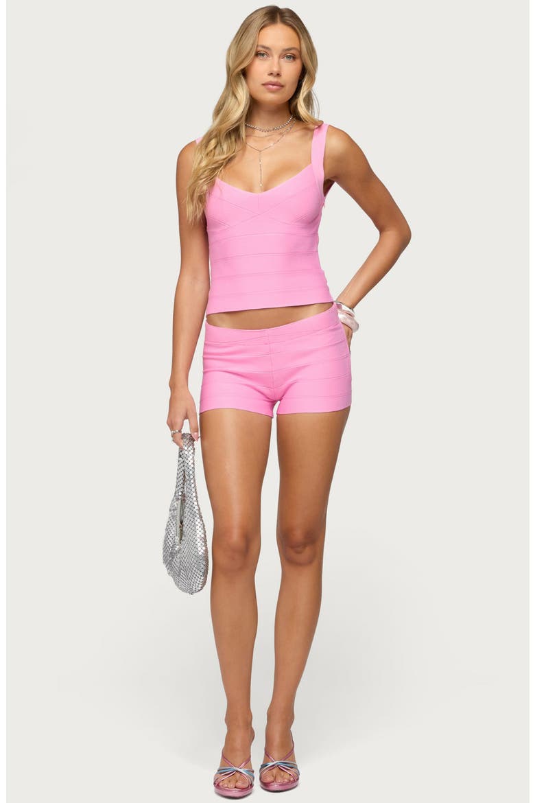 Ianthe Bandage Crop Tank, Alternate, color, PINK
