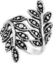 SAMUEL B. Sterling Silver Leaf Design Ring