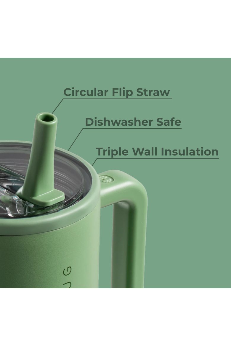 Traveler - Leakproof Insulated 40oz Water Bottle with Handle & Flip Straw, Alternate, color, Sage