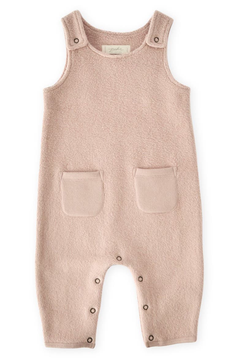 Fleece Overalls, Main, color, ROSE PINK