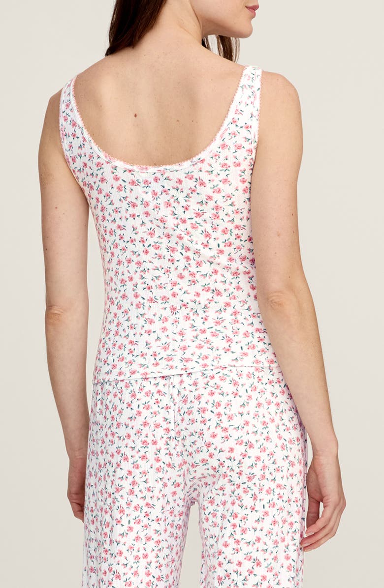 Petite Plume Pima Cotton Pointelle Tank, Alternate, color, Pink
