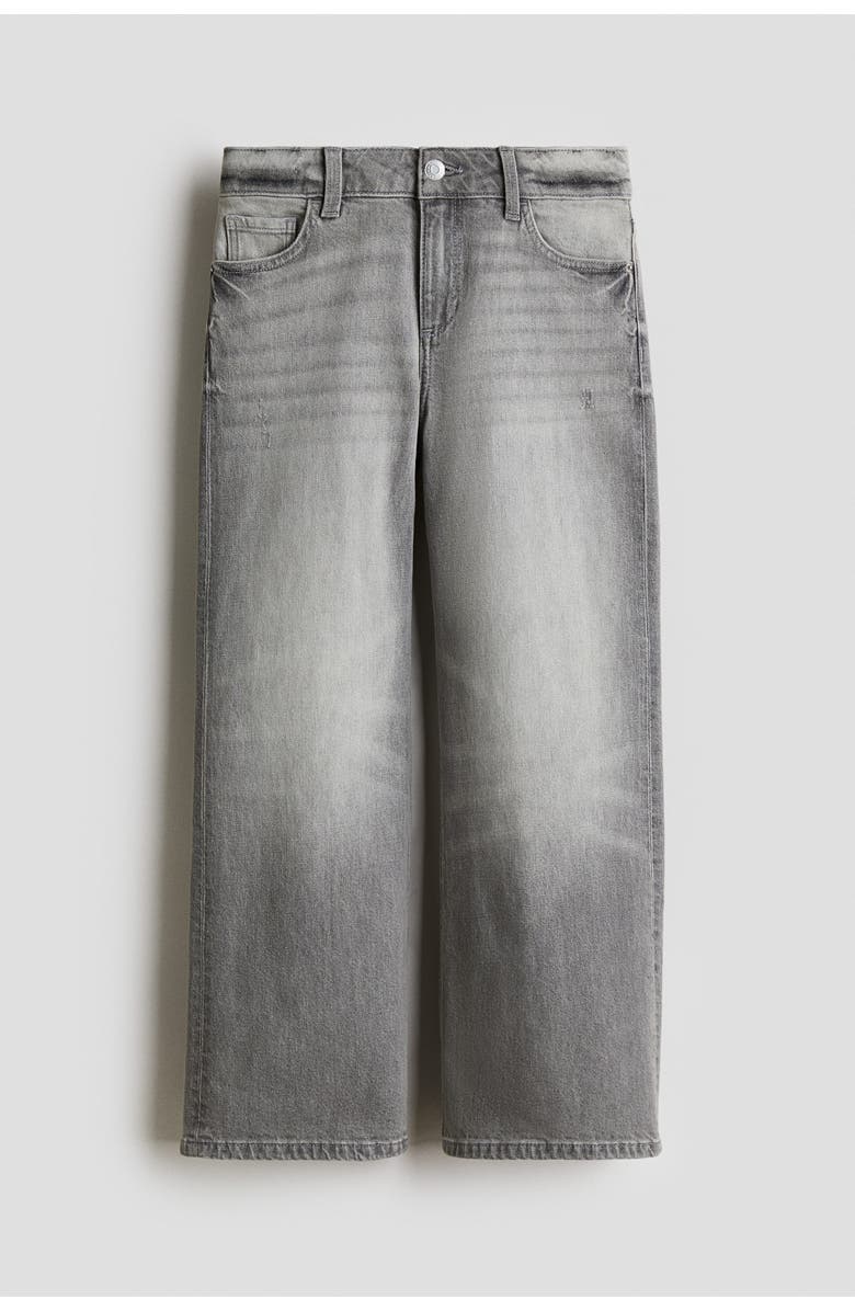 H&M Baggy Fit Bootcut Leg Jeans, Main, color, Washed Light Gray