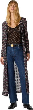 Missoni Long Cardigan In Embroidered Lace