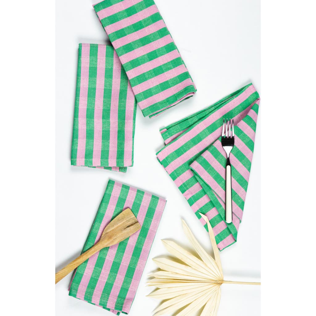 Archive New York Flora Napkins, Set Of 4 In Green