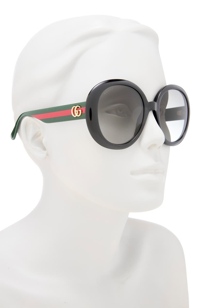 Gucci 55mm Round Sunglasses, Alternate, color,