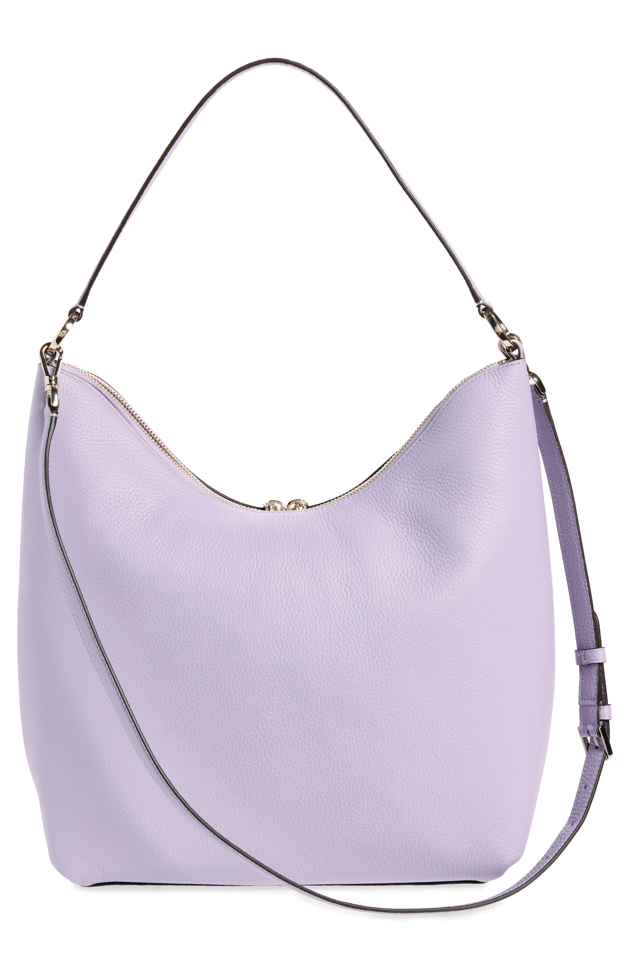 Kate Spade New York leather shoulder bag, Alternate, color, Lilac Frost