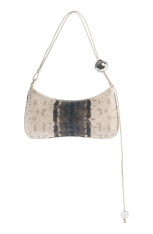 Jacquemus Le Bisou Perle Snake Embossed Leather Shoulder Bag