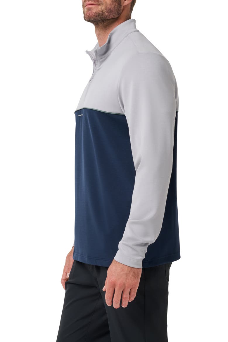 Fibercloud Colorblocked Quarter Zip Pullover, Alternate, color, LIGHT GREY