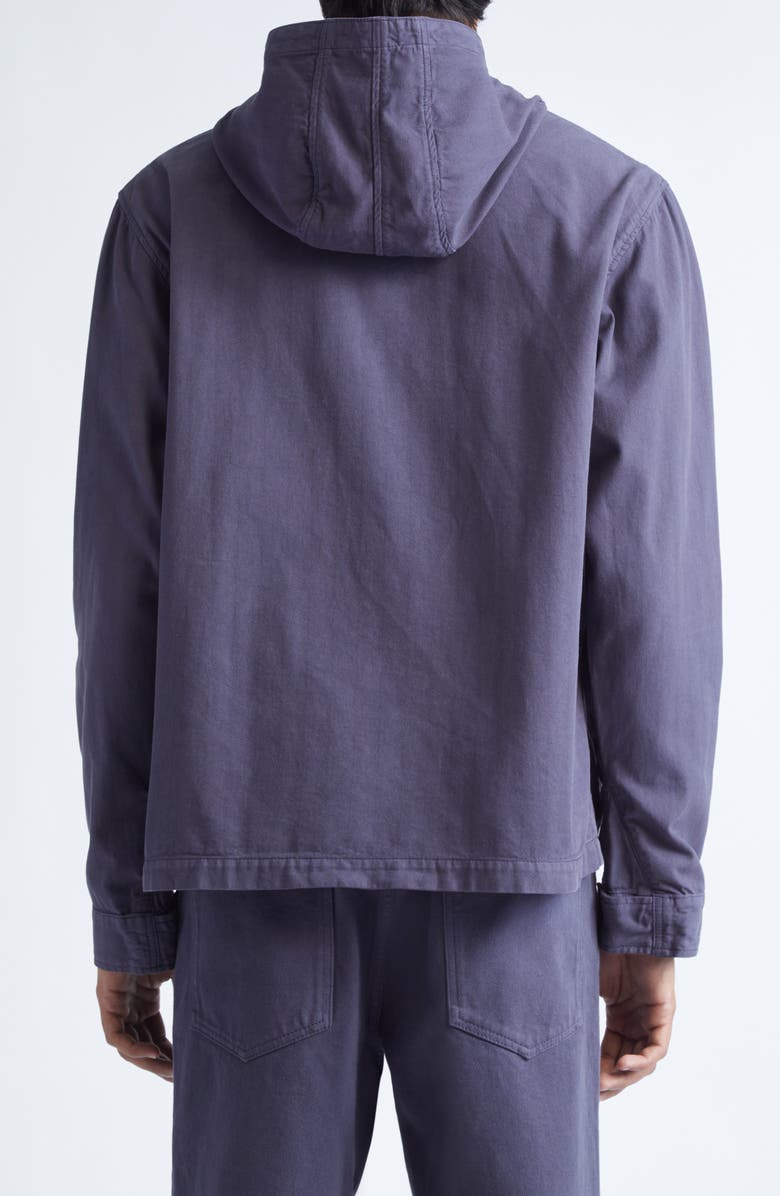 PALMES Hodded Herringbone Twill Jacket, Alternate, color, Dark Blue