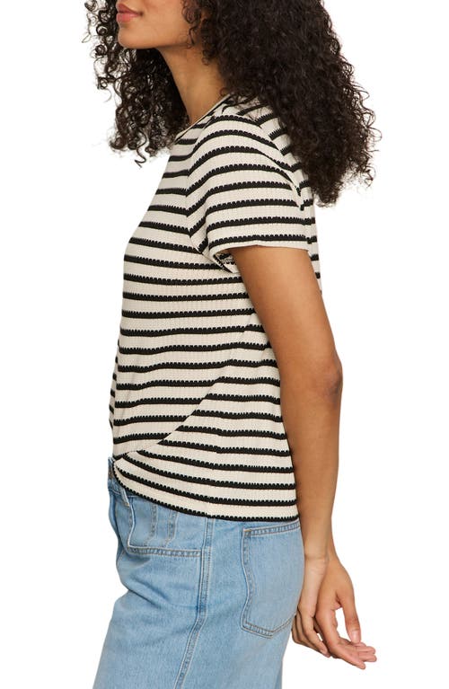 Sanctuary Perfect Texture Stripe Short Sleeve Sweater