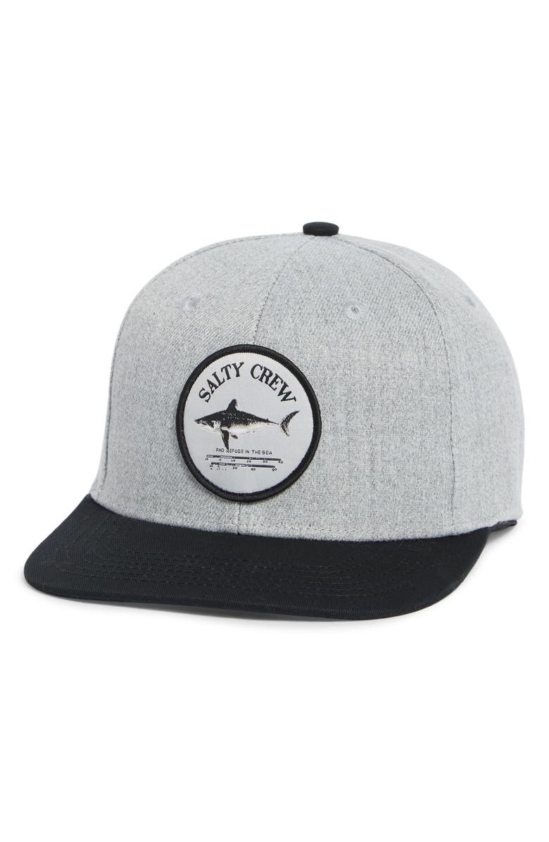 Salty Crew Kids' Bruce 6-Panel Snapback Baseball Cap, Main, color, Grey Heather