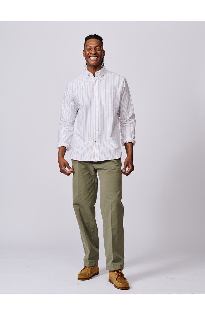 Aubin Aldridge Oxford Button Down Shirt, Alternate, color, Multi Colourful Stripe