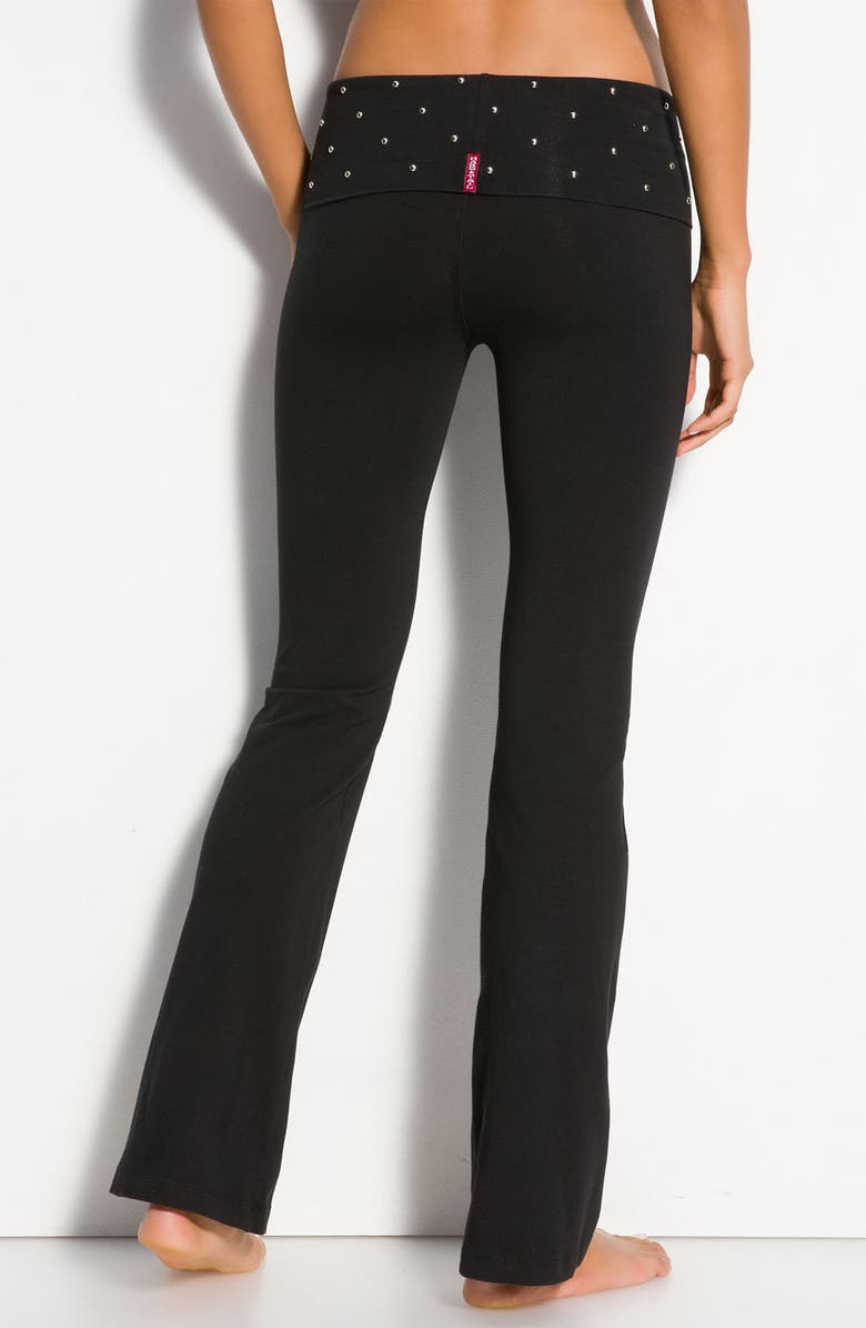 Hard Tail Roll Waist Bootleg Flare Pants, Alternate, color,