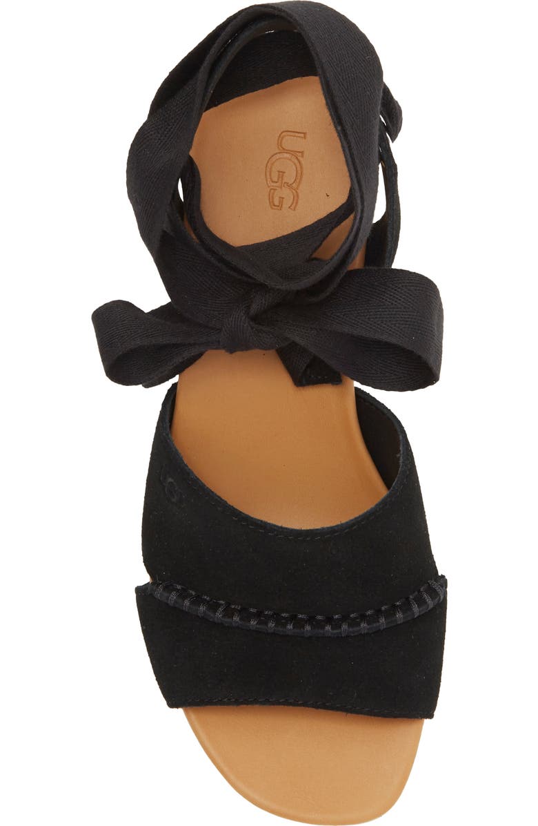 UGG<sup>®</sup> Taia Ankle Tie Wedge Sandal, Alternate, color,