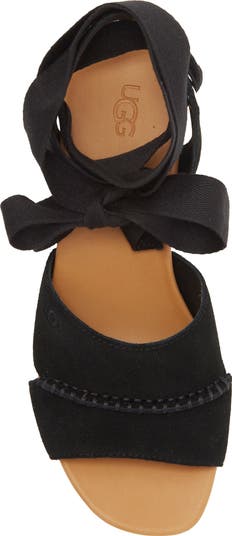 UGG® Taia Ankle Tie Wedge Sandal (Women) | Nordstromrack