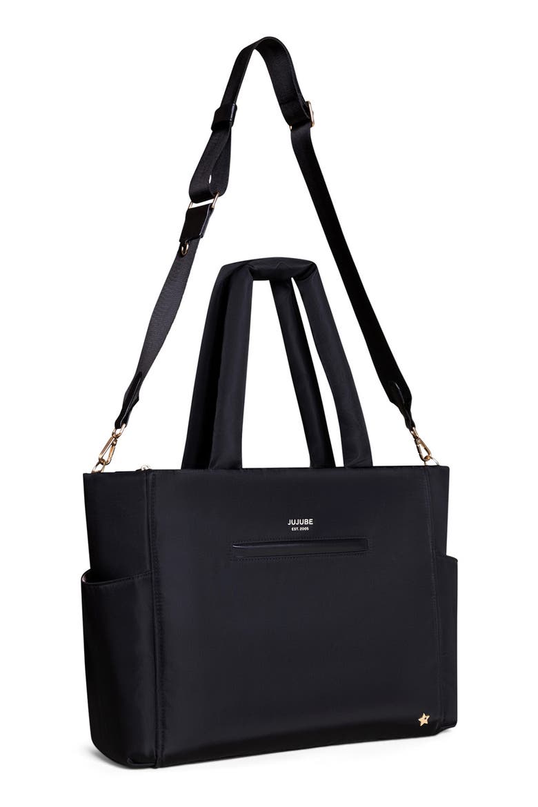 Utility Strap Diaper Tote, Alternate, color, BLACK