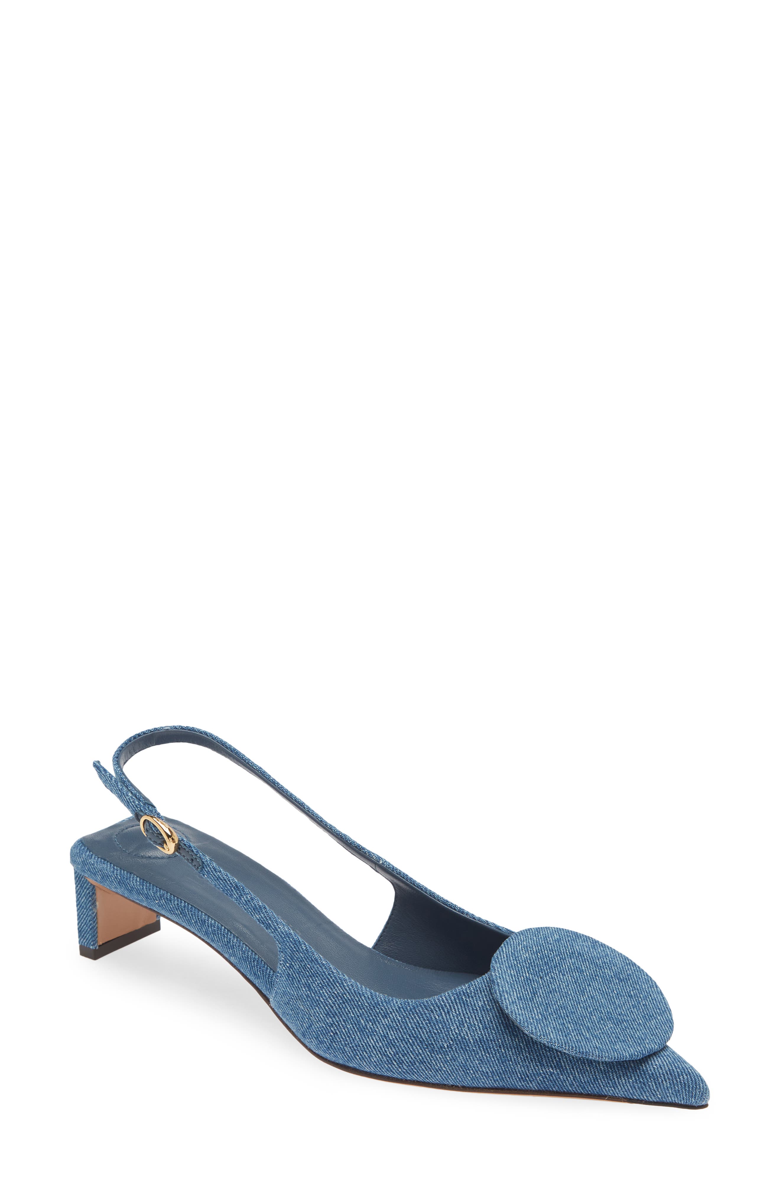Mismatched Pointed Toe Slingback Pumps, Main, color, BLUE