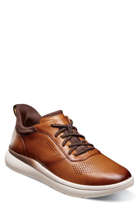 Fleet Perforated Toe Elastic Lace Sneaker (Men)