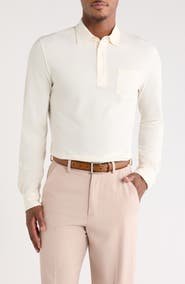 Ralph Lauren Purple Label Long Sleeve Cotton & Cashmere Polo