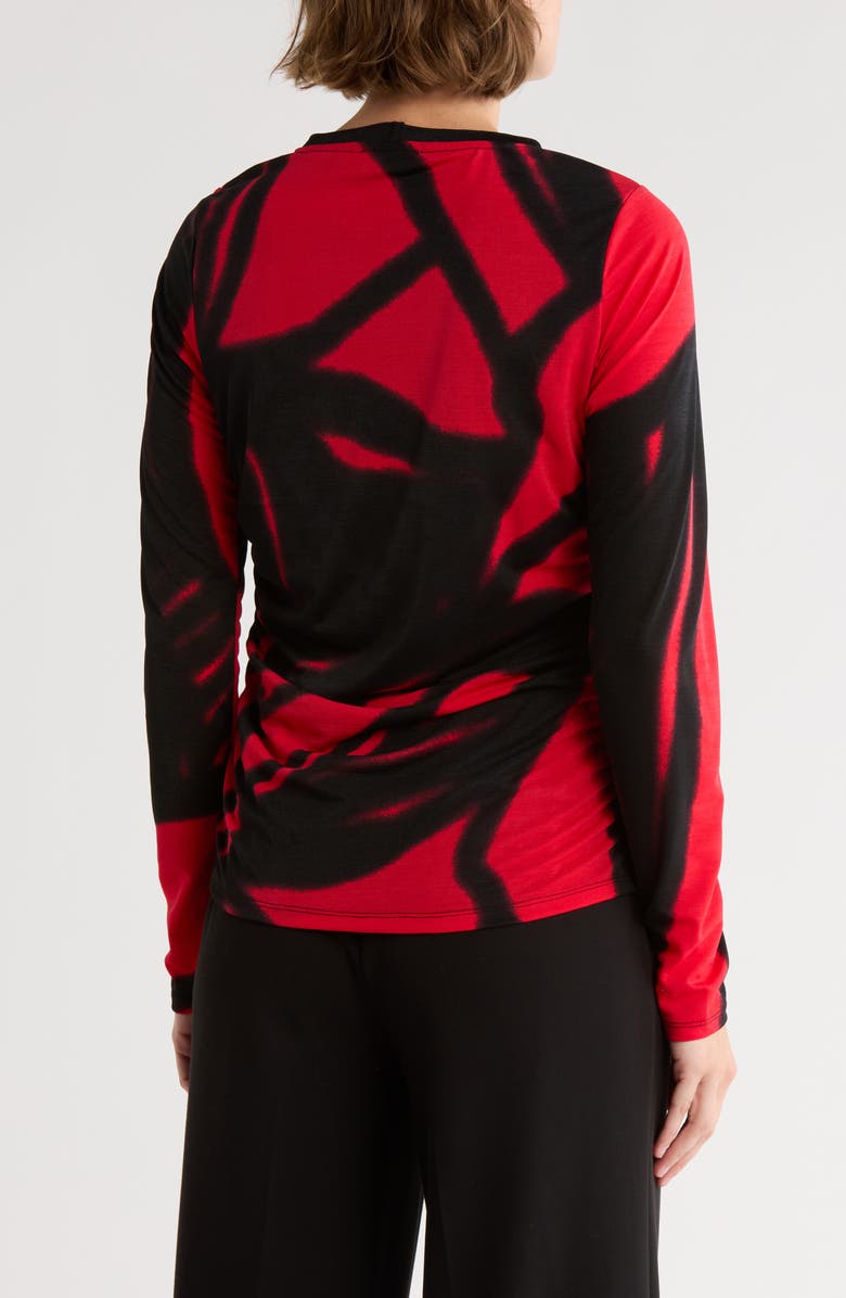 DKNY Print Side Ruched Top, Alternate, color, Floral