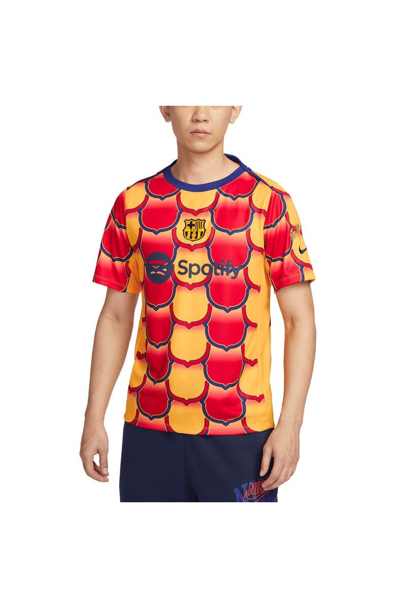 Nike Men's Nike Gold Barcelona 2023/24 Academy Pro Pre-Match Top, Alternate, color, Gold