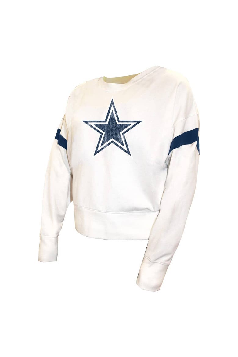 Women's Fanatics  White Dallas Cowboys Plus Size Fleece Pullover Sweatshirt, Alternate, color, White