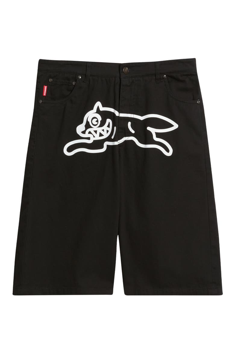Fenton 5-Pocket Cotton Twill Shorts, Alternate, color, BLACK