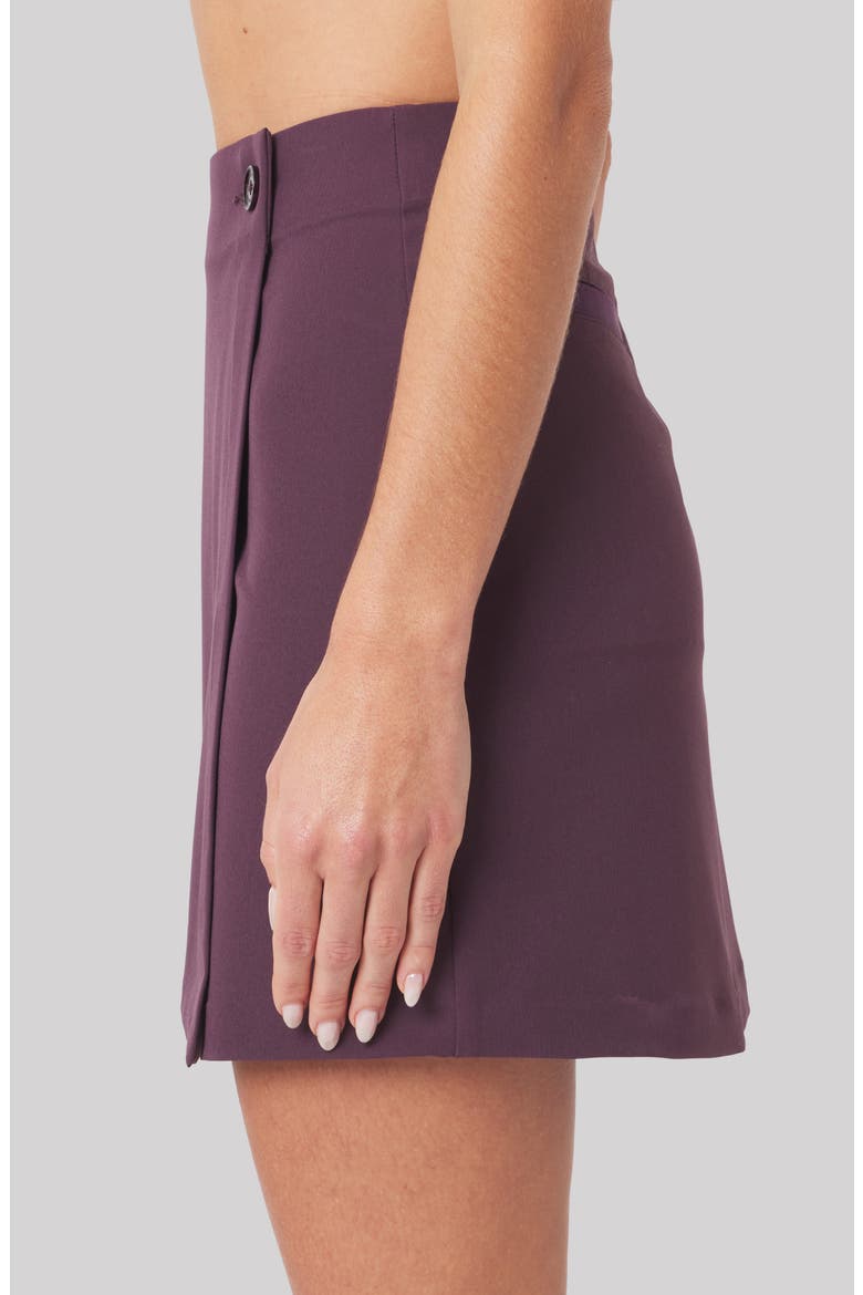 Capri Wrap Miniskirt, Alternate, color, VAMP BURGUNDY