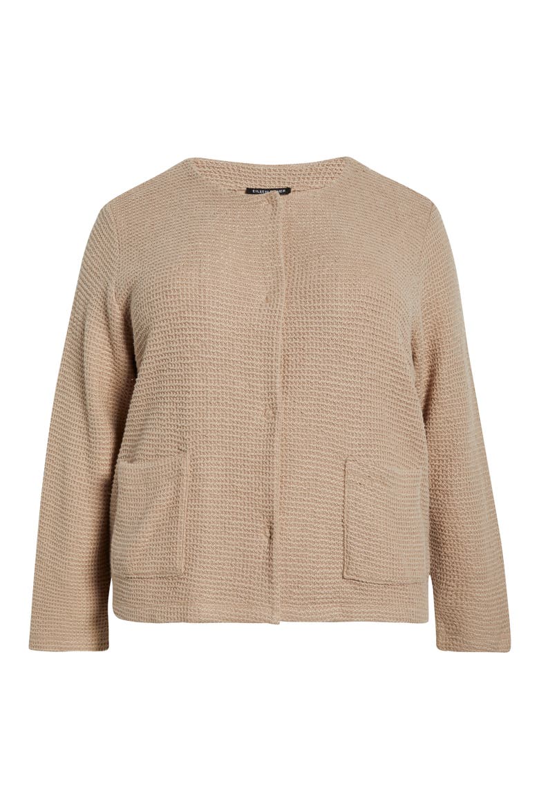 Textured Organic Cotton Jacket, Alternate, color, WHEAT