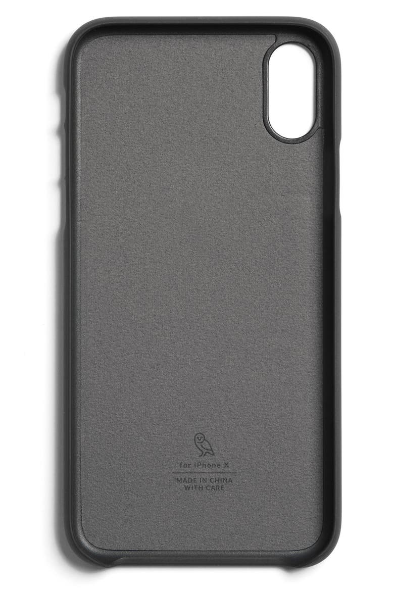 Single Card iPhone X Case, Alternate, color, BLACK