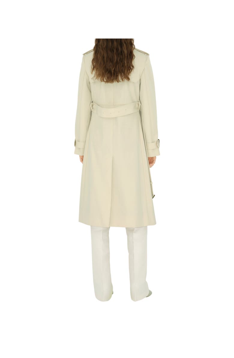 Burberry Long Cotton Blend Trench Coat, Alternate, color, 
