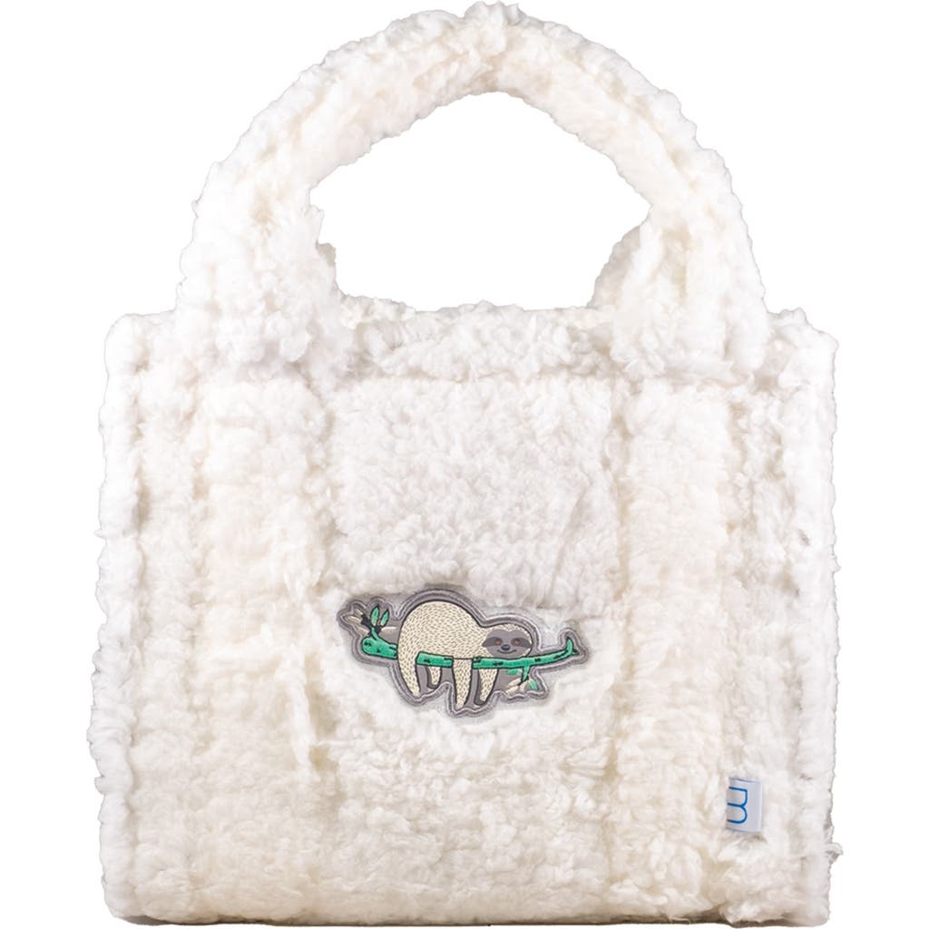 mimish Kids' Faux Shearling Tote in Lounging Sloth  product